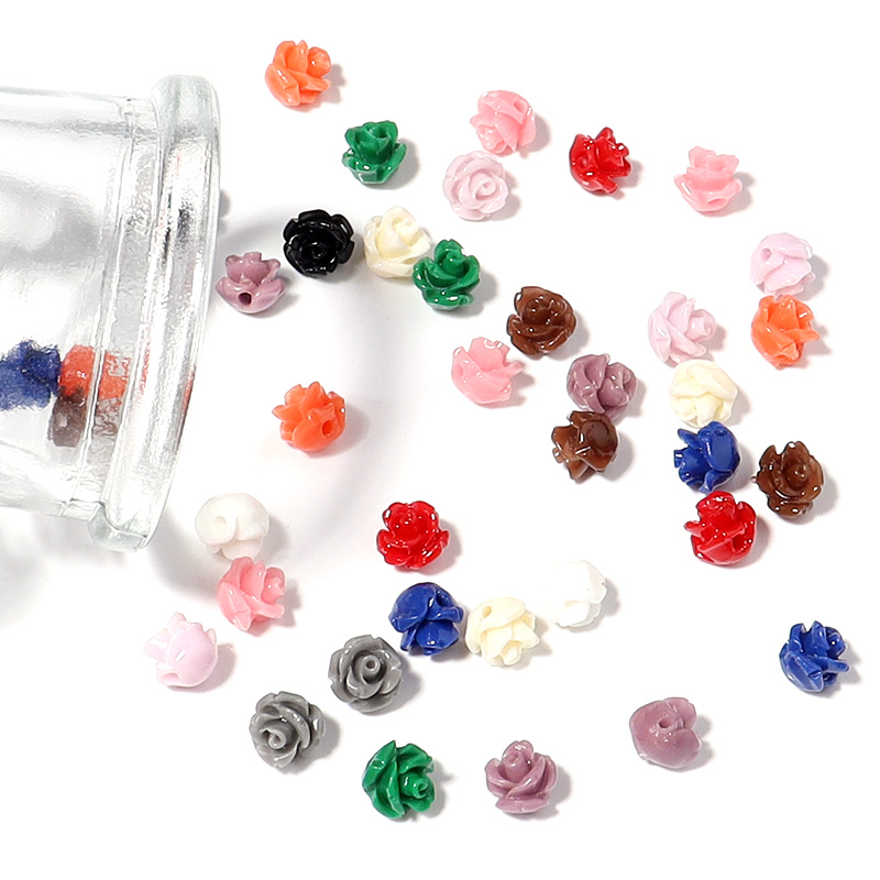 Flower Preservation Resin - 30pcs Resin Imitation Coral Flower Bead