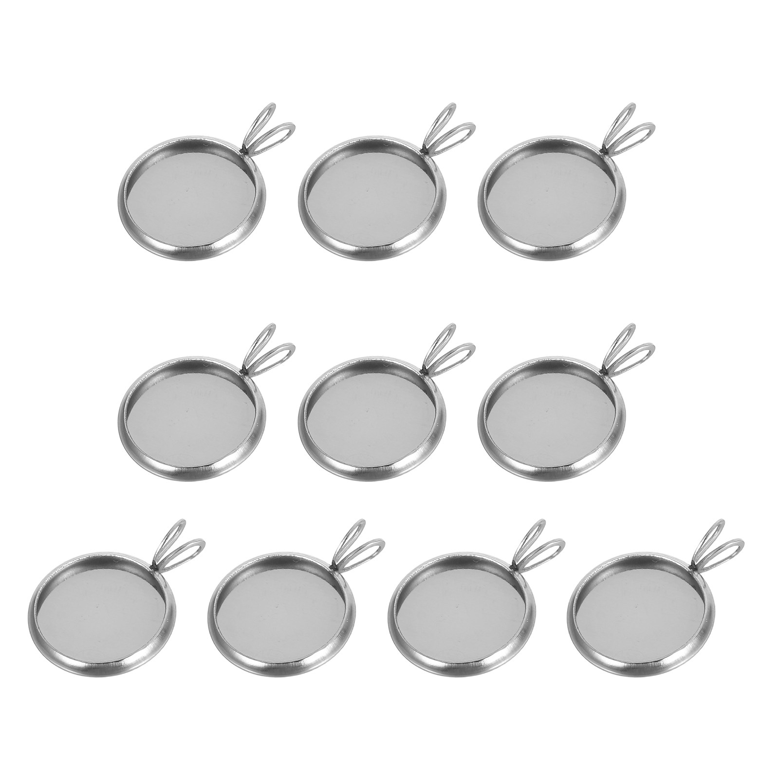 Resin Jewelry Kit - 10Pcs 12Mm Round Pendant Trays Copper
