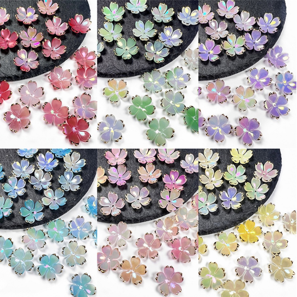 Flower Preservation Resin - 50pcs/lot 19mm Acrylic Cherry Blossoms Flower