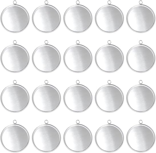 20 Pieces Stainless Steel Roun - đánh giá và giá Resin Crafts Diy
