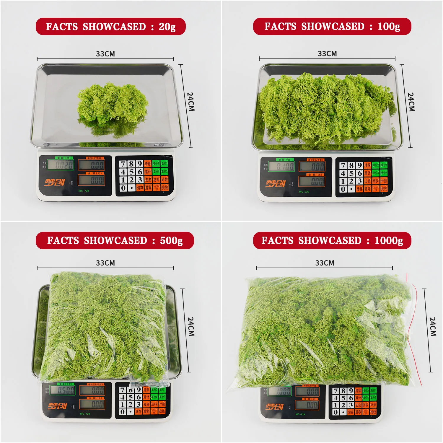 20-200g Artificial Green Plant - đánh giá và giá Terrarium Moss Art