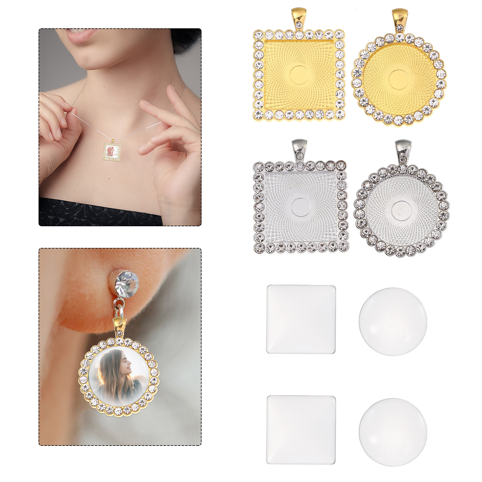 40Pcs Alloy Earring Setting Tr - đánh giá và giá Resin Crafts Diy