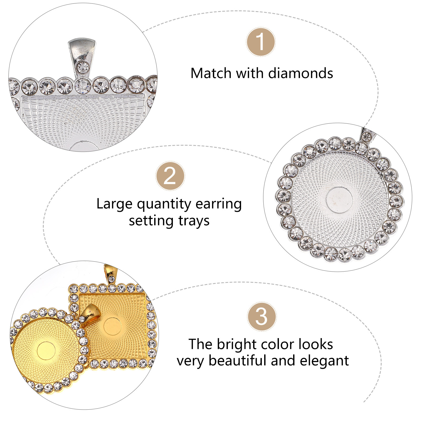 40Pcs Alloy Earring Setting Tr - đánh giá và giá Resin Crafts Diy
