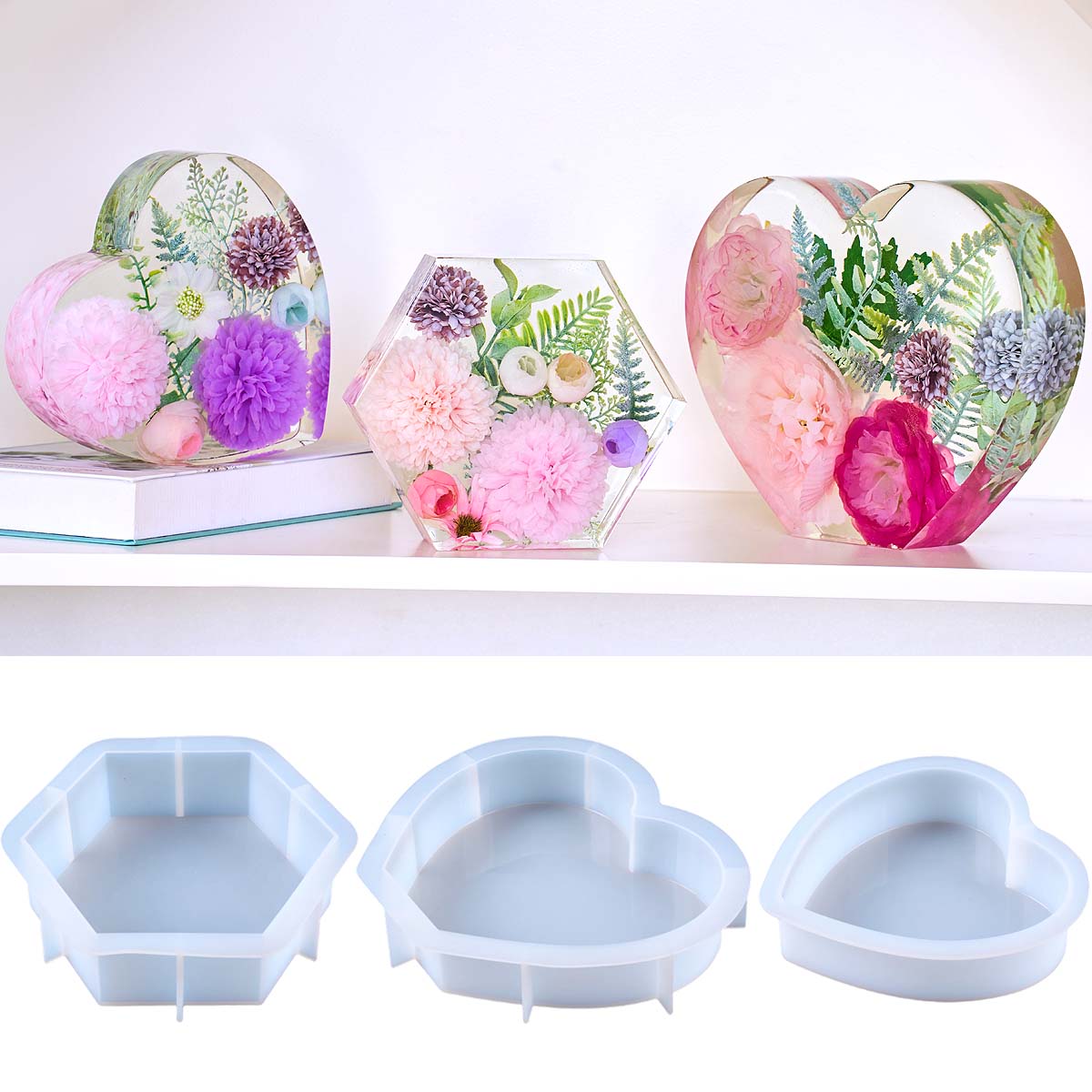 Large Love Silicone Mold DIY H - đánh giá và giá Flower Preservation Resin