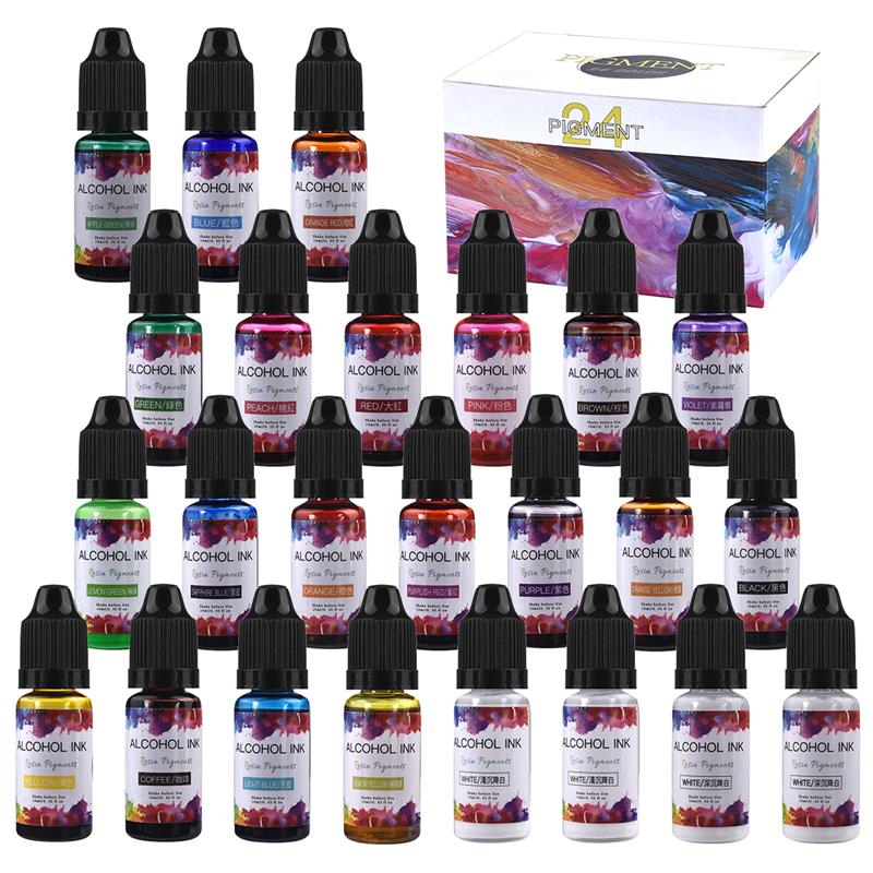 24 Màu/Bộ 10Ml Nhựa Sắc Tố Ngh - đánh giá và giá Resin Pigment Set