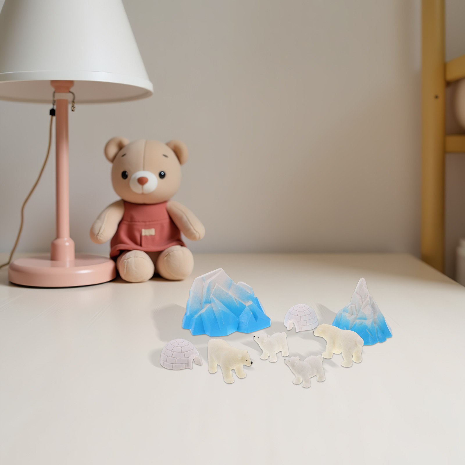 8Pcs Mini Resin Polar Bears Ar - đánh giá và giá Crafting Resin