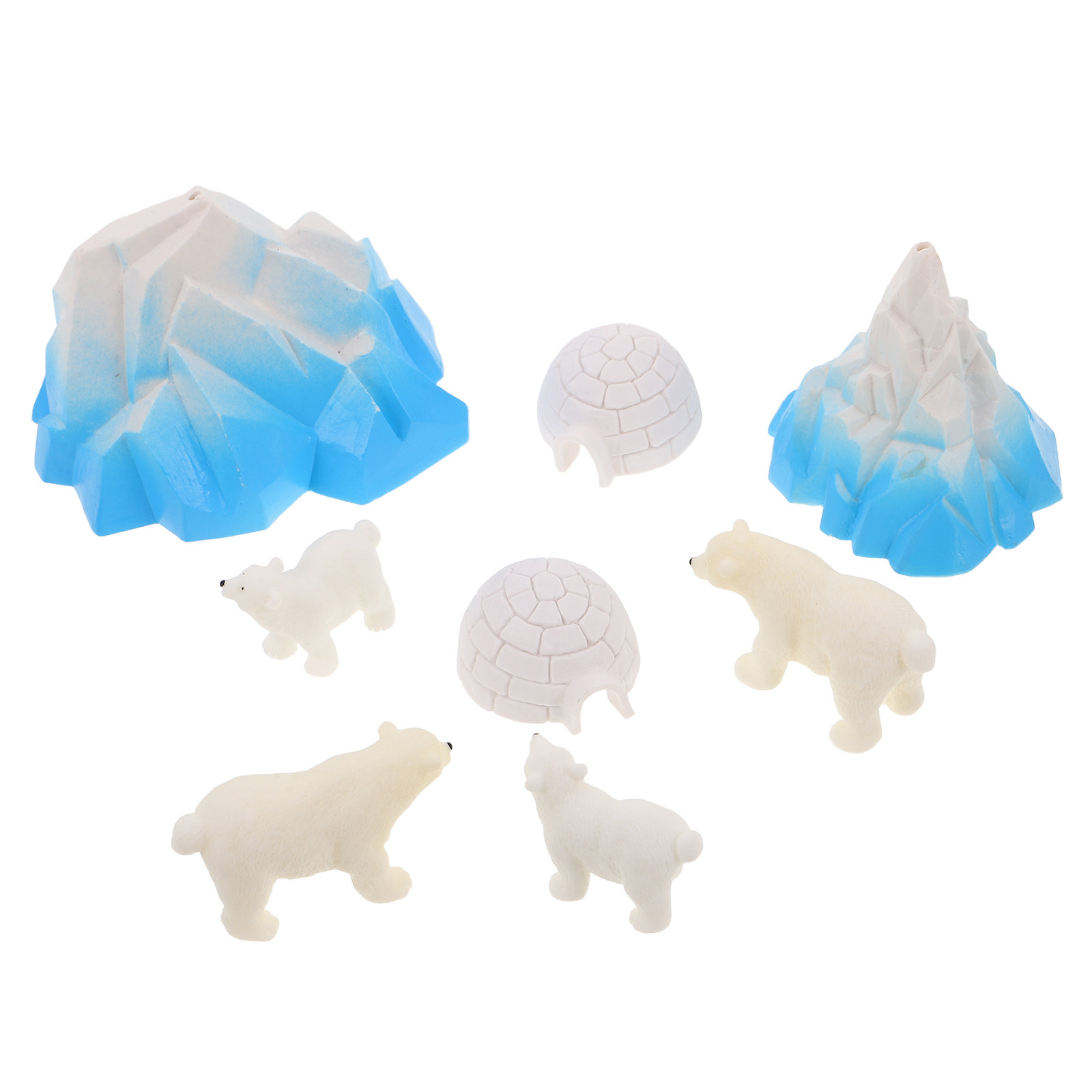 8Pcs Mini Resin Polar Bears Ar - đánh giá và giá Crafting Resin