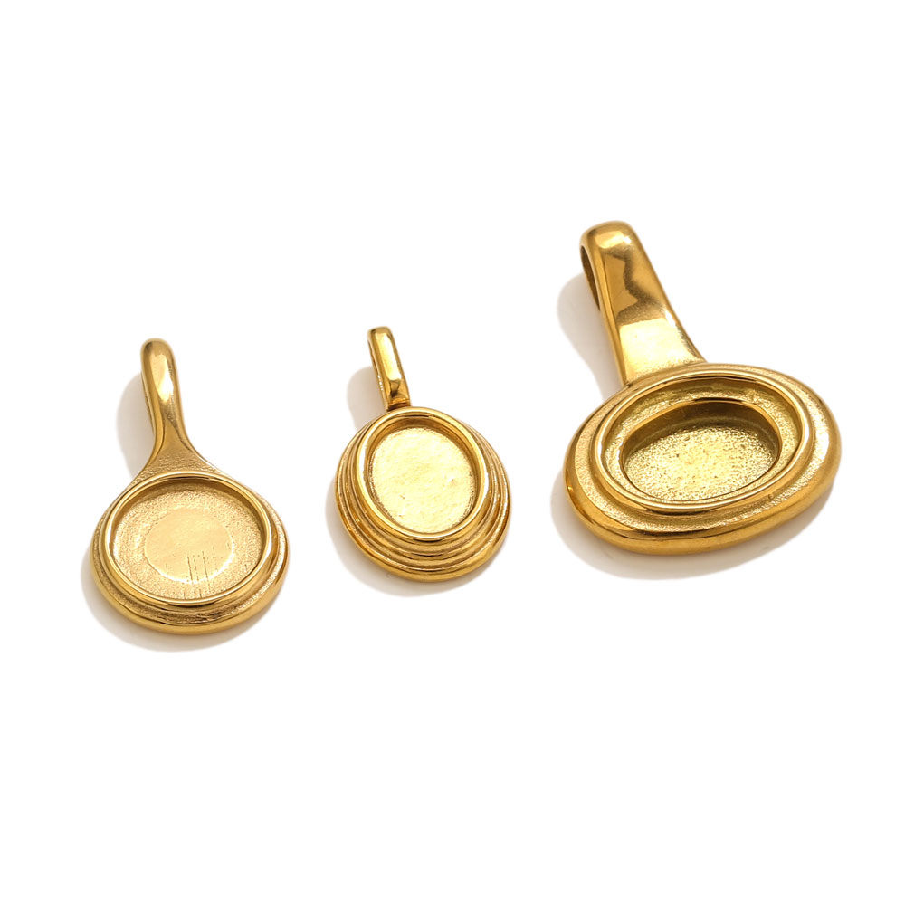 5pcs Stainless Steel Round Ova - đánh giá và giá Resin Crafts Diy