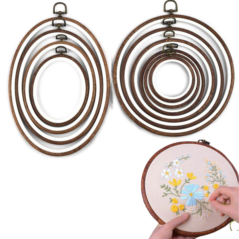 10PCS Sewing Tool Round Oval I - đánh giá và giá Wood Ring Blank