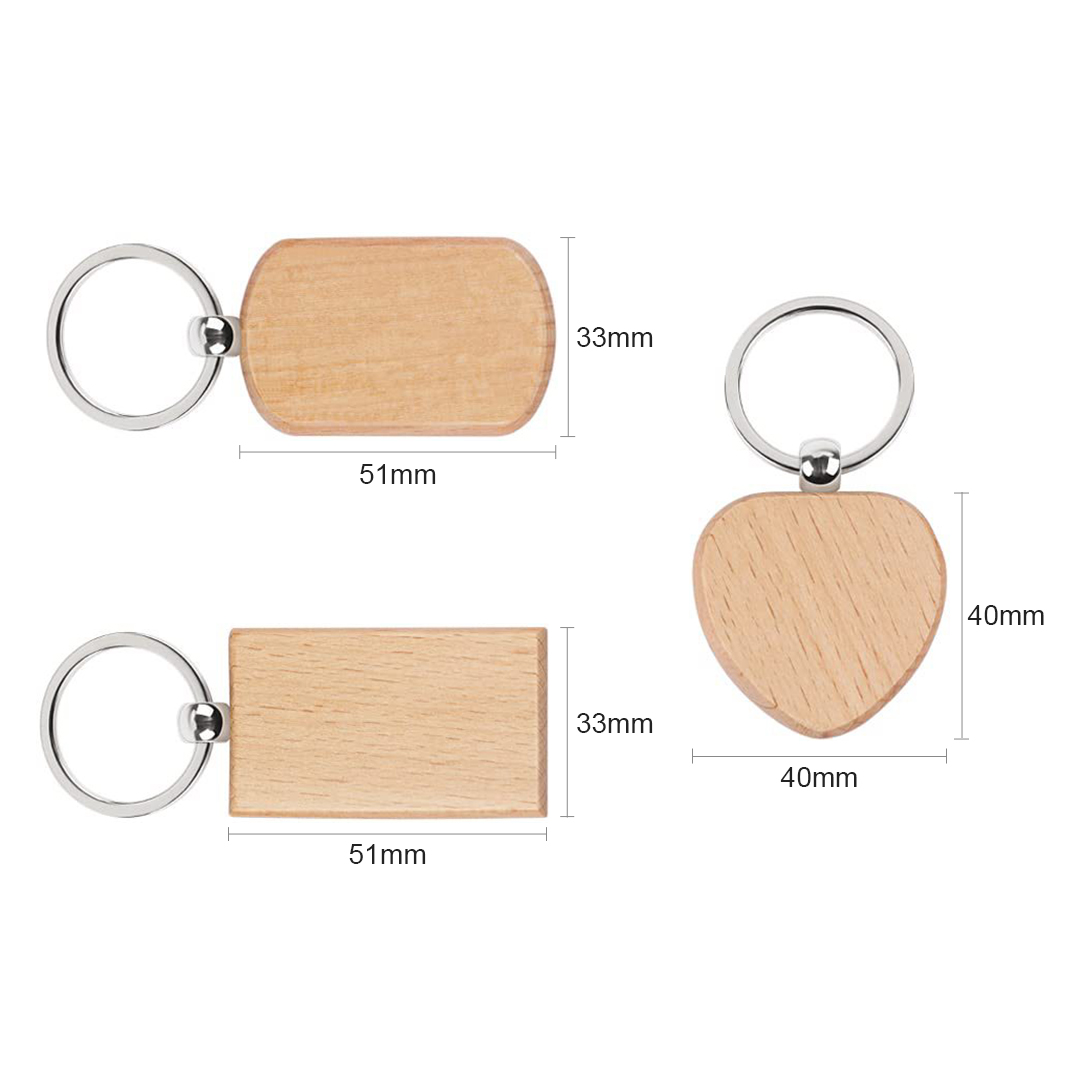 20PCS Unfinished Wood Keychain - đánh giá và giá Wood Ring Blank