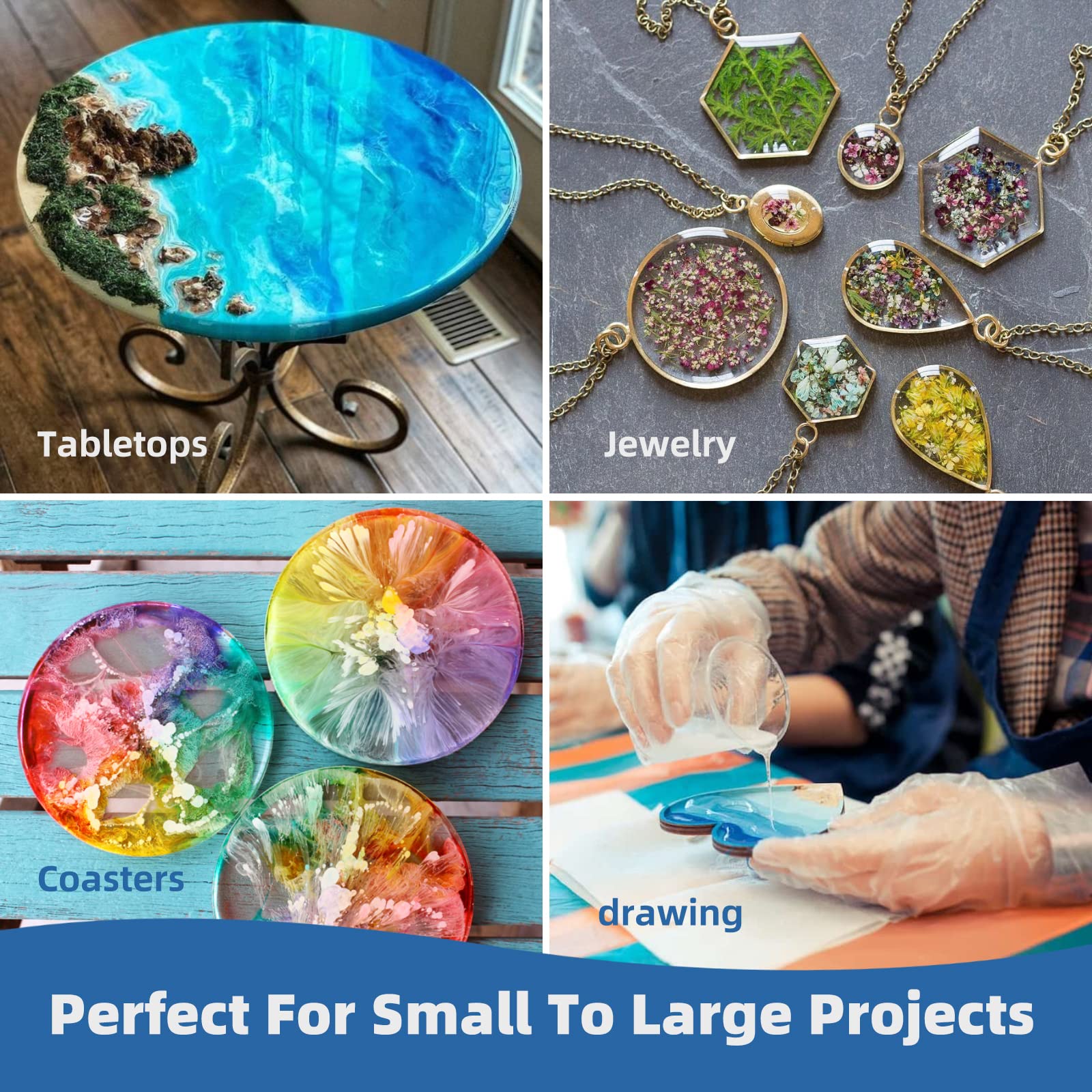 250ml-1000ml Epoxy Resin Casti - đánh giá và giá Resin Jewelry Kit