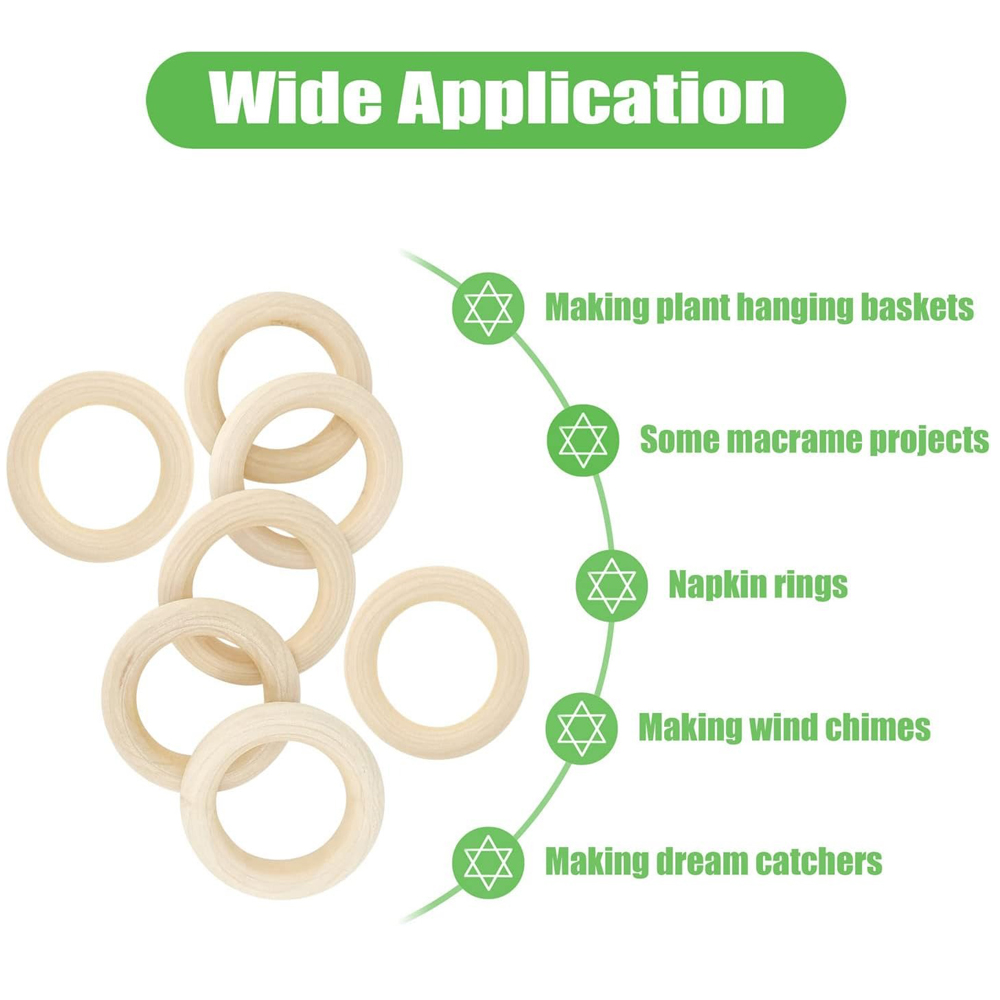 20PCS Wooden Rings for Craft 5 - đánh giá và giá Wood Ring Blank