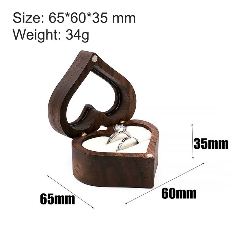 1Pcs Heart Walnut Wood Ring Bo - đánh giá và giá Wood Ring Blank