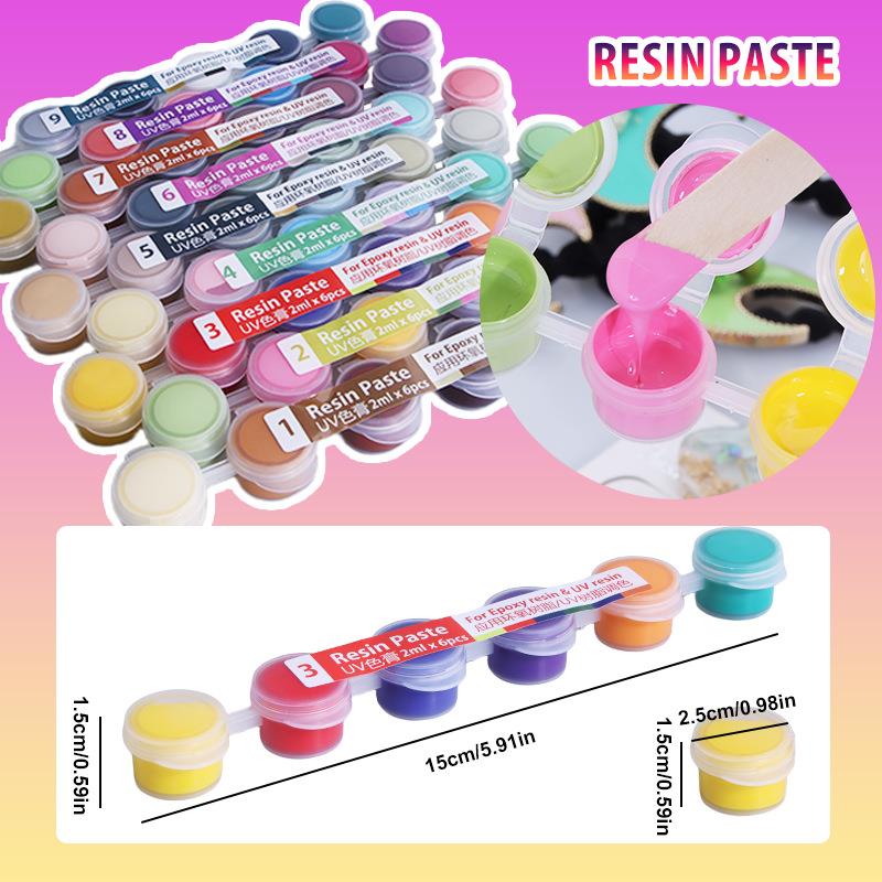 6colors/Set Paste Pigment UV R - đánh giá và giá Resin Pigment Set