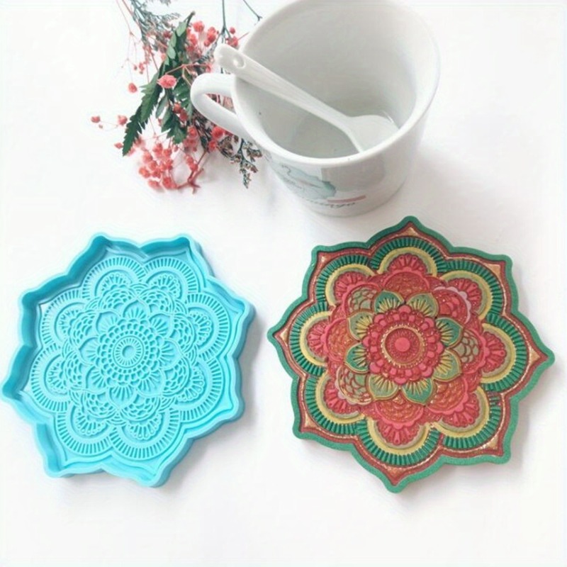 Mandala Coaster Silicone Mold  - đánh giá và giá Resin Craft Ideas