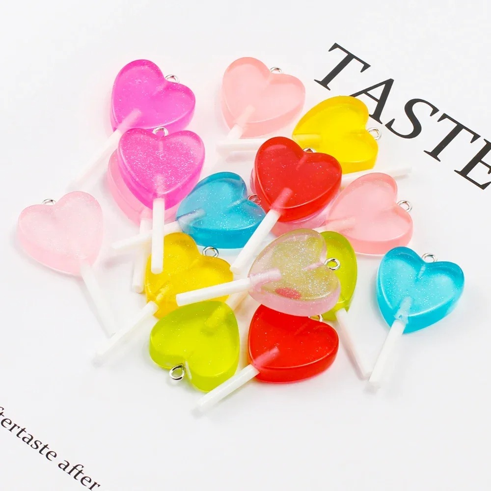 10Pcs Kawaii Sparkly Heart Lol - đánh giá và giá Resin Craft Material