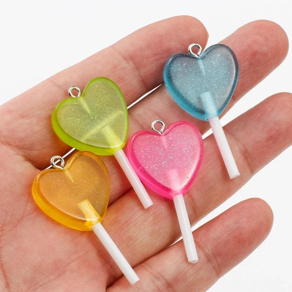 10Pcs Kawaii Sparkly Heart Lol - đánh giá và giá Resin Craft Material