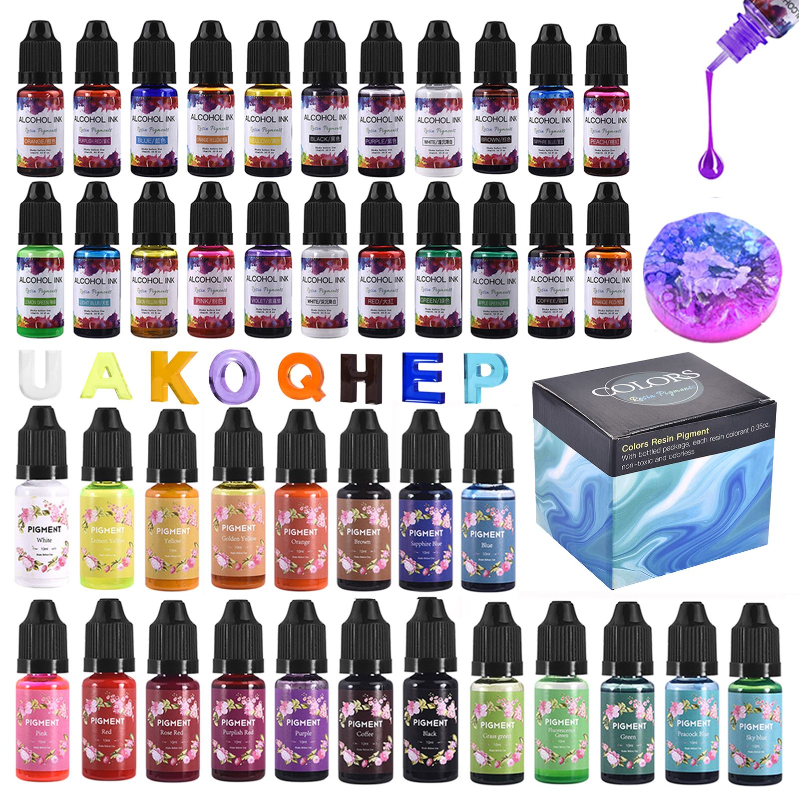 1 Bộ Nhựa Sắc Tố Bộ Nghệ Thuật - đánh giá và giá Resin Pigment Set
