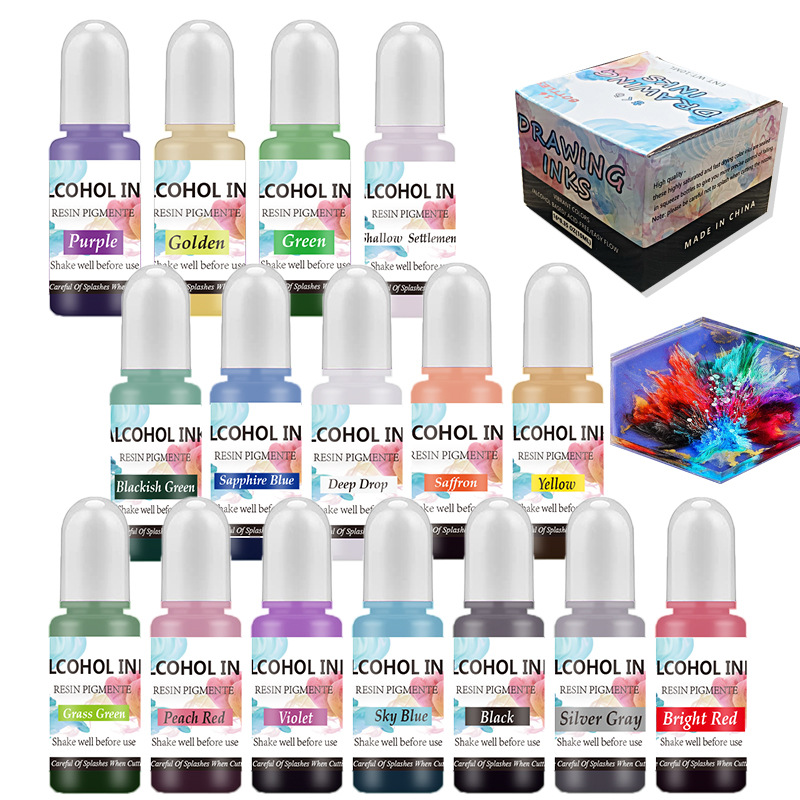 A Set Ink Alcohol Resin Pigmen - đánh giá và giá Resin Dye Alcohol